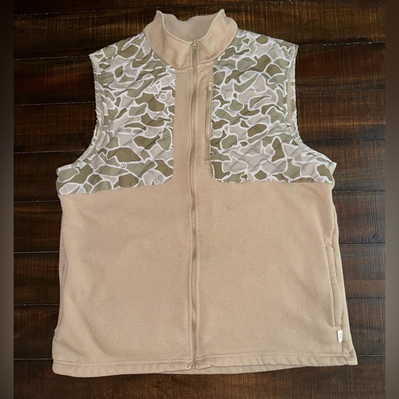 Magellan Outdoors Classic Fit Hickory Canyon Vest Tan & Camo Vest Zipper XL - Picture 1 of 5